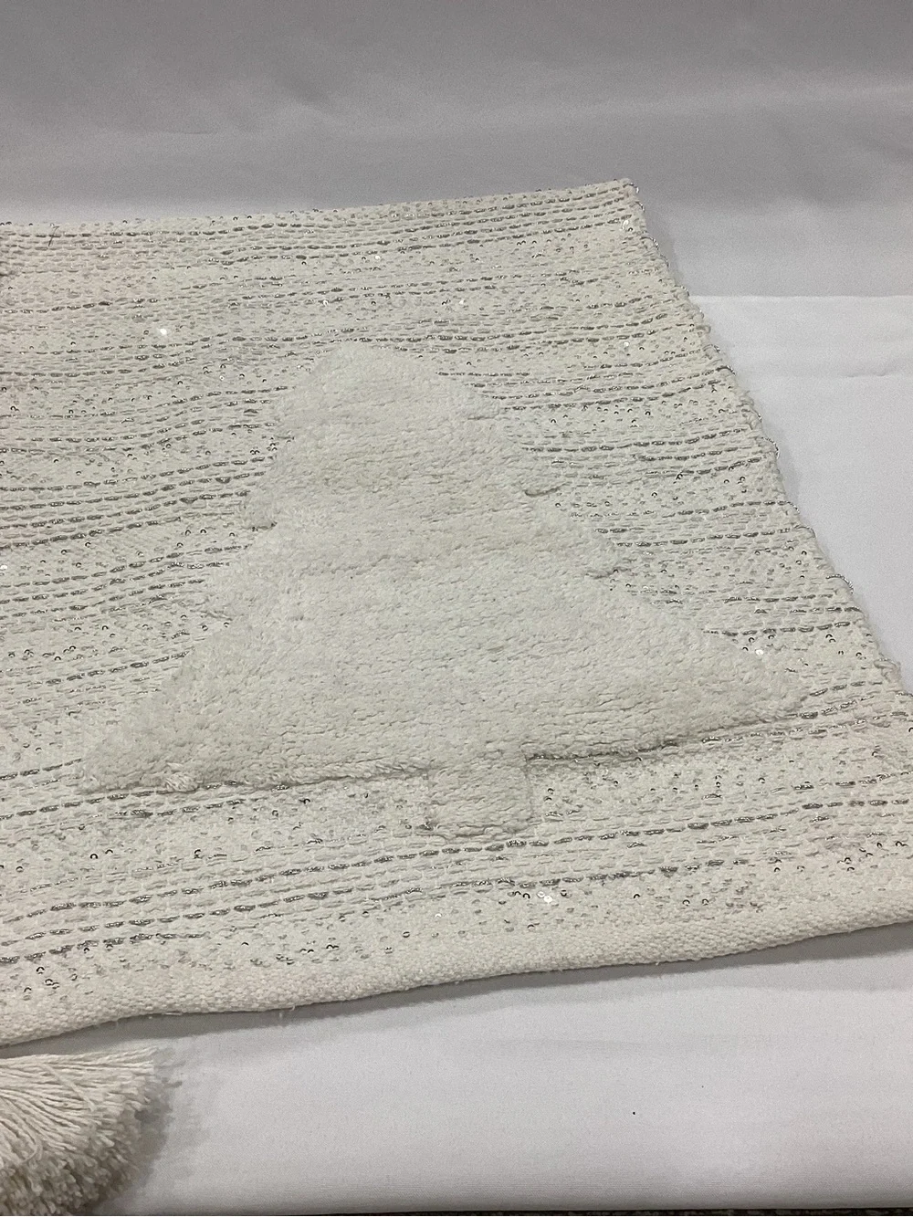 Luxe Cream Textured Decorative Throw